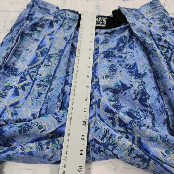 Athletic Works Blue Tribal Baggy MC Hammer Parachute Pants VINTAGE 90s MADE USA